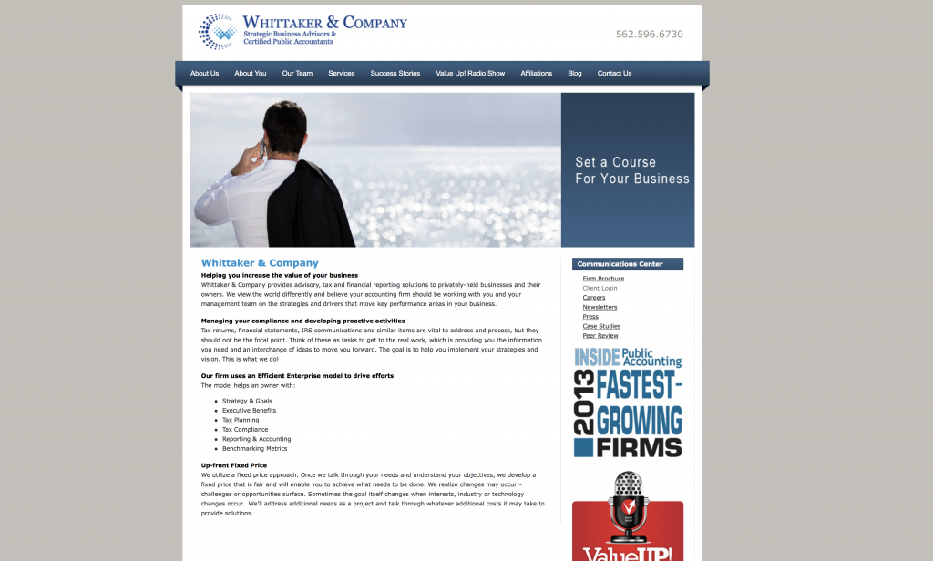 whittaker cpas accounting firm website