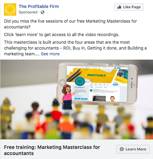 Facebook Ad for PF