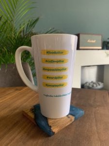 PF branded pillars mug