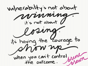 Vulnerability: showing up in weakness when you can’t control the outcome