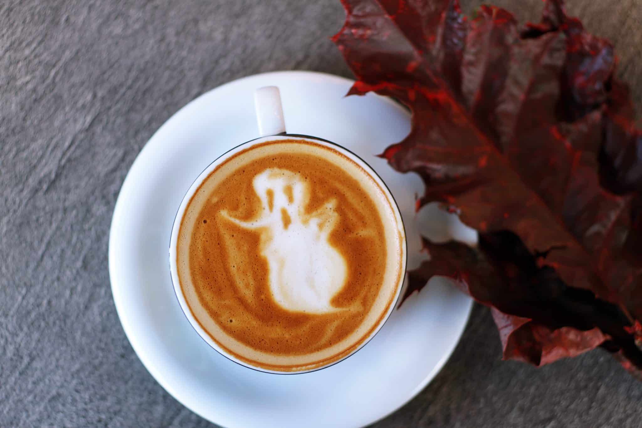 ghost coffee art