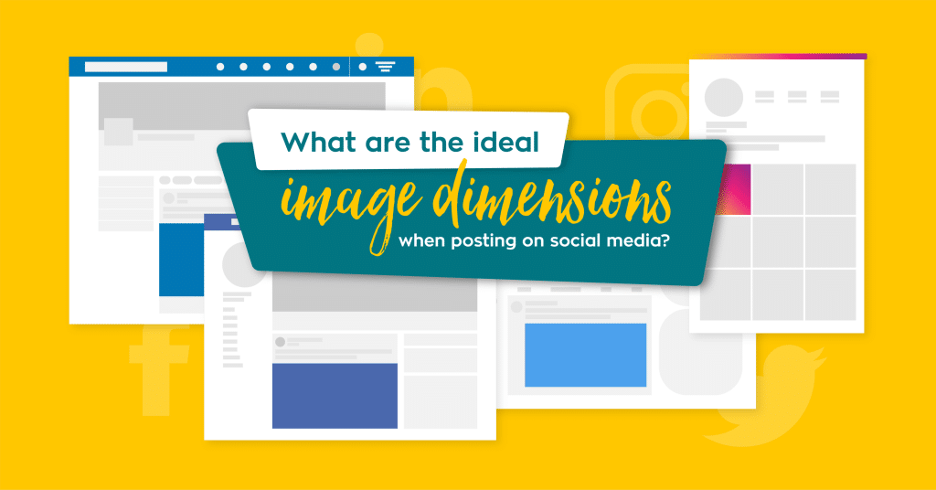 What are the ideal image dimensions when posting on social media?