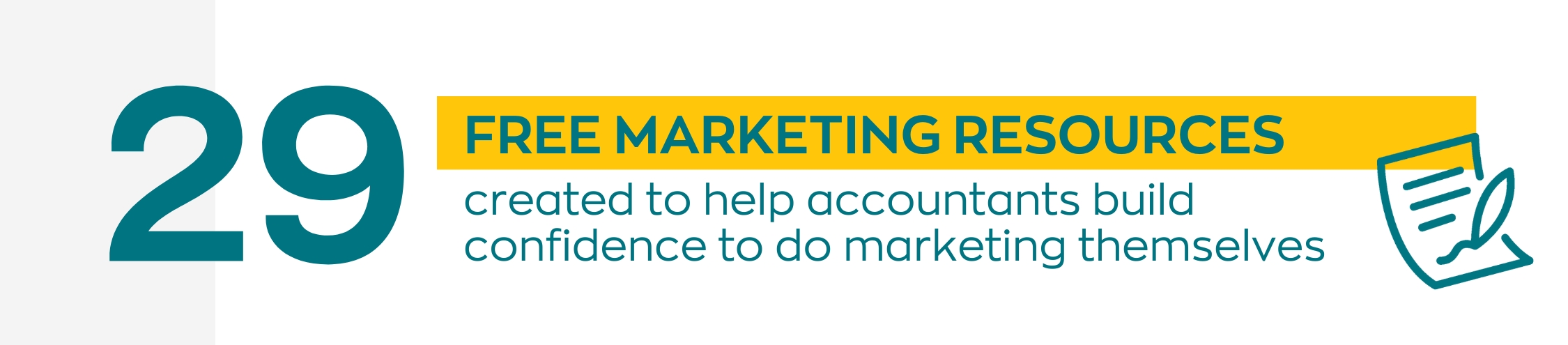 29 free marketing resources created to help accountants build confidence to do marketing themselves
