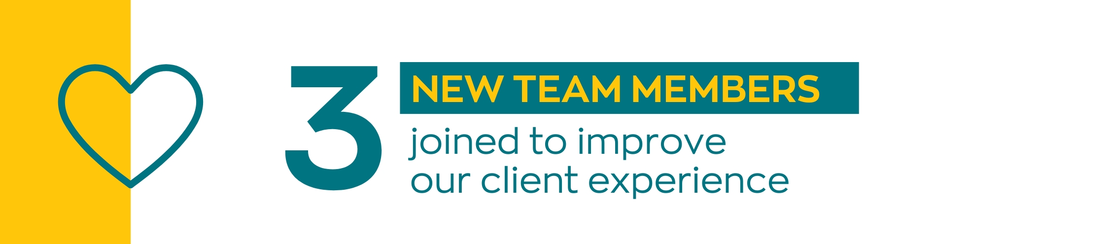 3 new team members joined to improve our client experience